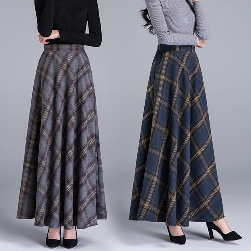 👗💖【Promoción】🔥【Tallas M-3XL】Falda de lana gruesa para otoño e invierno