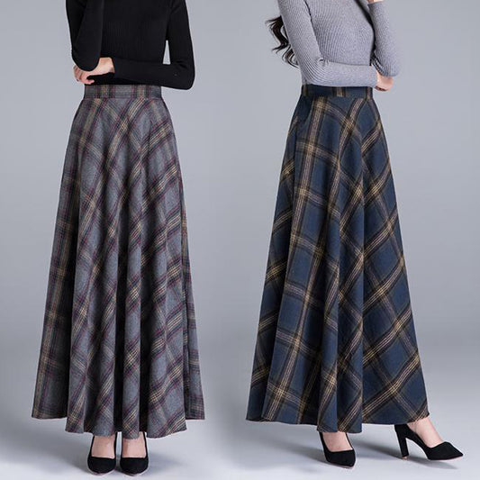 👗💖【Promoción】🔥【Tallas M-3XL】Falda de lana gruesa para otoño e invierno