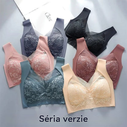 🔥【Kúpte 2 a získajte 2 zadarmo】Výpredaj👙【40-110 KG】Pohodlná bezšvová čipkovaná podprsenka