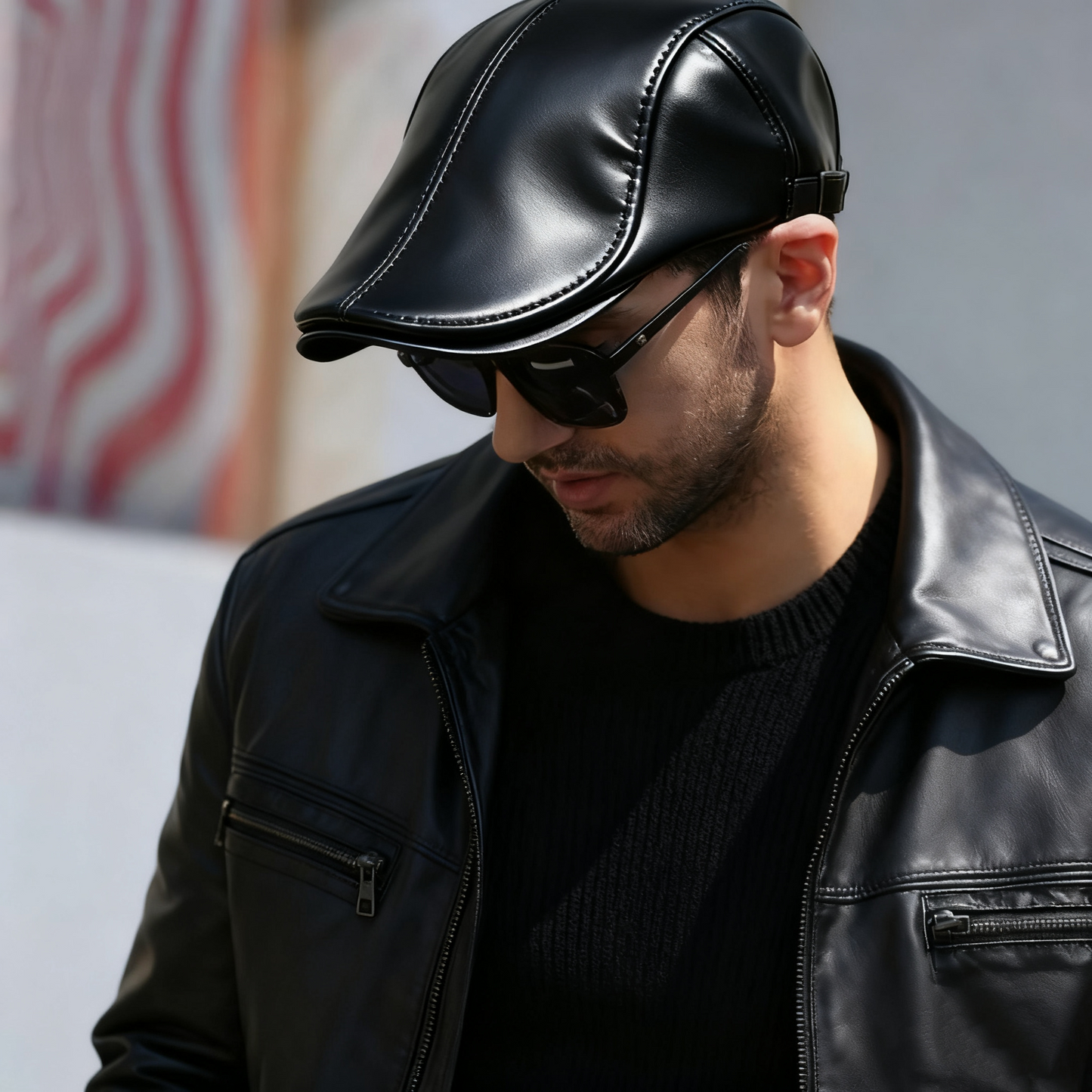 Nová jesenno-zimná baseballová čiapka z vrchnej kože | Pohodlná, teplá, štýlová a elegantná（56-58cm）