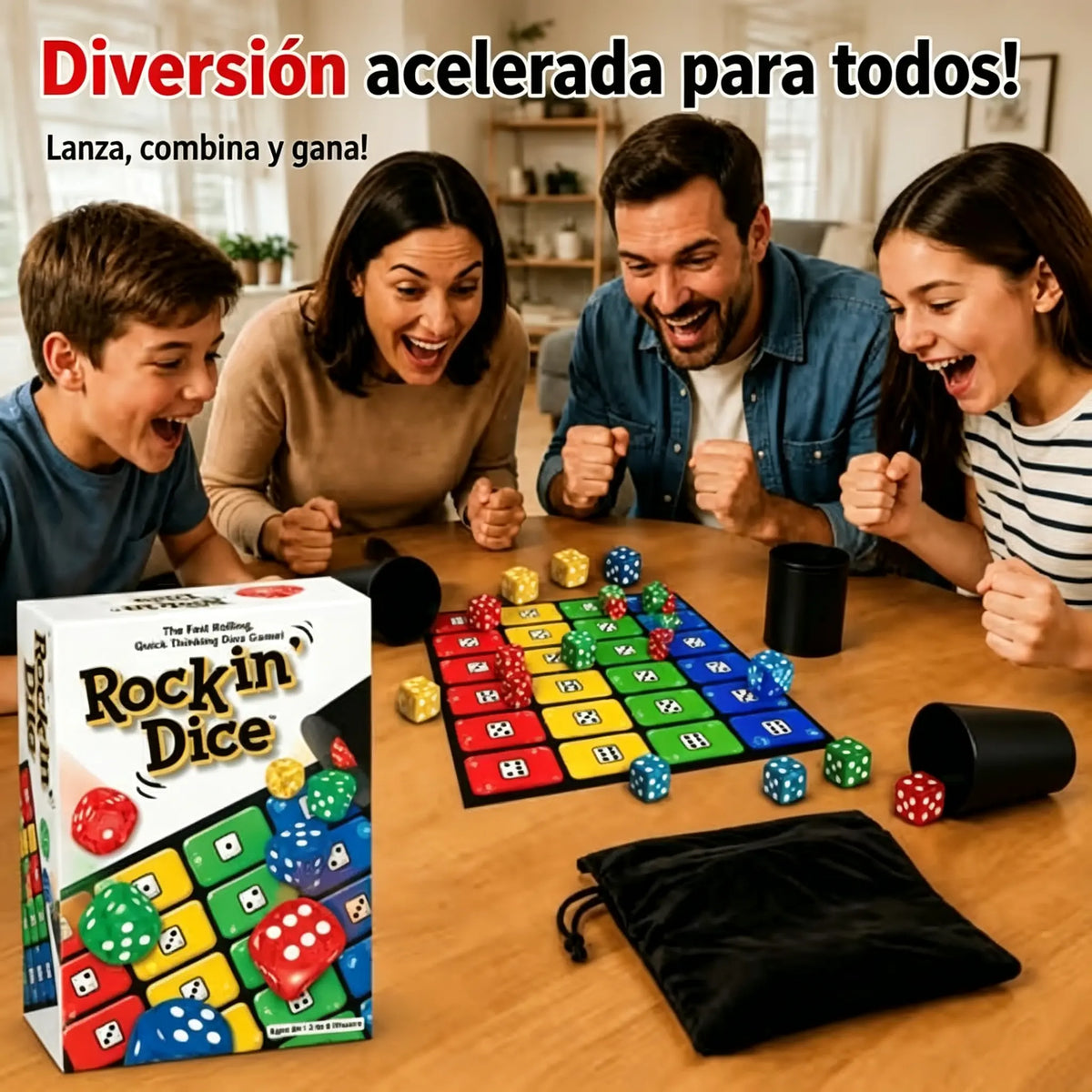 🎲👨‍👩‍👧‍👦Juego de mesa popular de dados Ligreto
