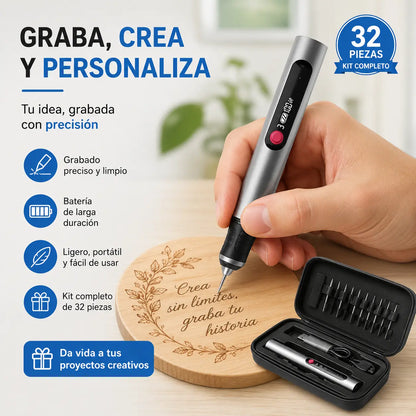 Pluma de grabado multifuncional recargable de iones de litio de larga duración para decoración de uñas y pulido eléctrico