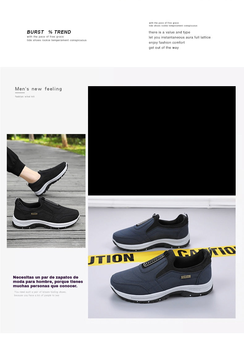 Zapatos Casuales para Hombre Nuevo 2025: Sin Cordones, Cómodos, Abrigados y Suela Suave – Imprescindibles para Otoño e Invierno