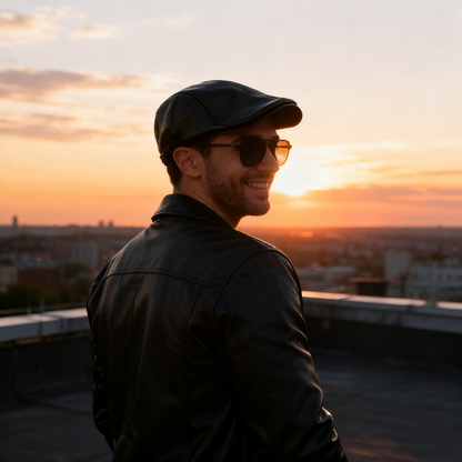 Nová jesenno-zimná baseballová čiapka z vrchnej kože | Pohodlná, teplá, štýlová a elegantná（56-58cm）