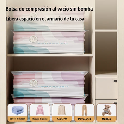 🧳 5 artículos por 30 euros 💨 Bolsa de almacenamiento al vacío grande y compresible: no requiere bomba, es a prueba de fugas e ideal para ahorrar espacio en maletas y en casa ✈️