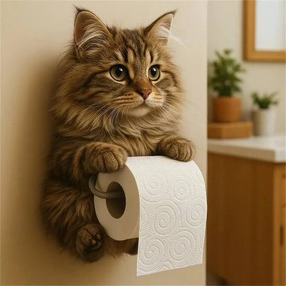 🐱 Adorable portarrollos de papel higiénico con diseño de gato