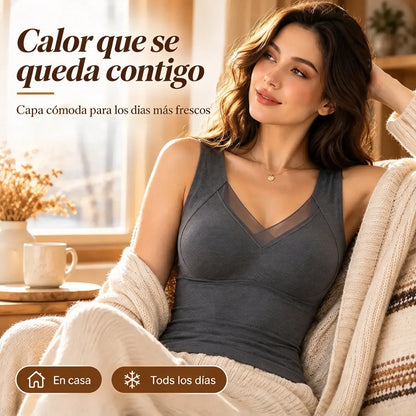 ♥☃【Paquete de 2】Chaleco térmico afelpado para otoño/invierno 2026 — Chaleco autocalentable para mujer, a base de grafeno — ¡cómodo y que realza la figura!