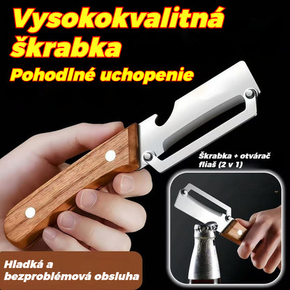 🔥Škrabka z nehrdzavejúcej ocele so zosilneným povrchom na kuchynské použitie.