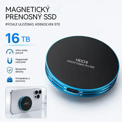 🧲16 TB vysokorýchlostný magnetický prenosný SSD | Rýchlosť prenosu 1050 MB/s a kompatibilita s viacerými zariadeniami ⚡