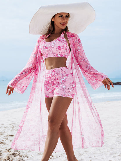 ☀️【Kúp 1 a 1 dostaneš zadarmo】👙【S-2XL】Vysokokvalitné sexi trojdielne bikiny s potlačou