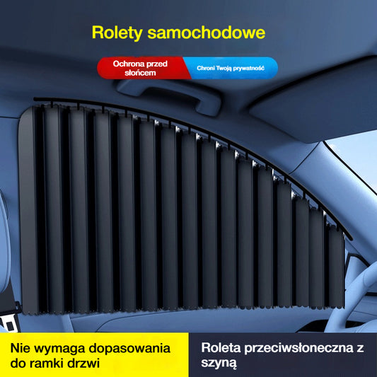 【Zestaw 4 sztuk】 Przesuwne zasłony przeciwsłoneczne do szyb samochodowych | Izolacja cieplna