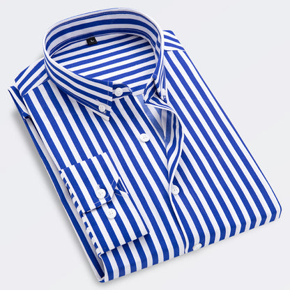 🔥👕【M-5XL】2026 Pánska pruhovaná business košeľa s dlhým rukávom – univerzálny a praktický štýl, vhodná na nosenie samostatne aj ako vrchná vrstva