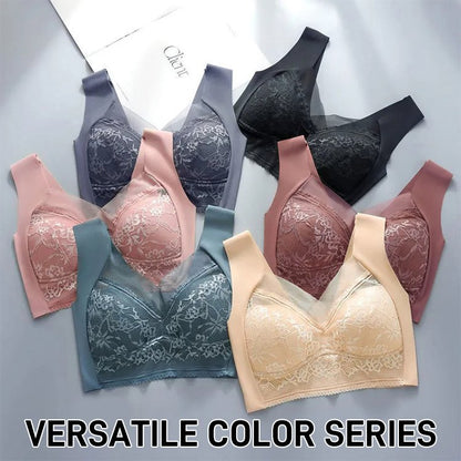🔥【4 bucăți】👙【40-110 KG】 Sutien confortabil din dantelă fără cusături 3915987 