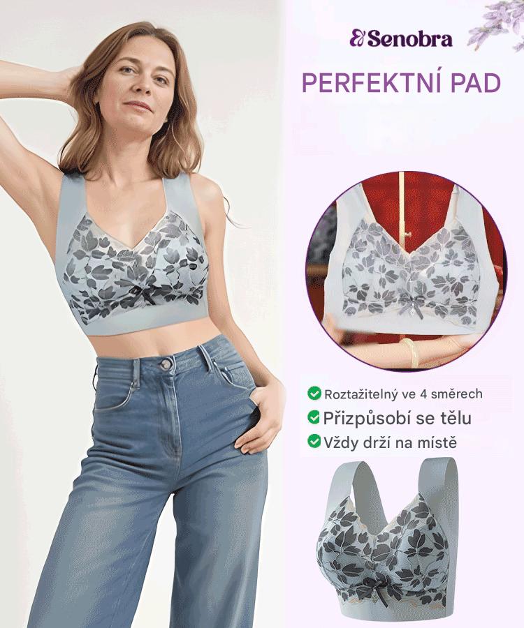 【Kupte 1 a získejte 2 zdarma】Velká krajková podprsenka M-4XL, bez ocelových kroužků, oslnivá záda, sexy a prodyšná, bezešvá, 【40-100 kg】