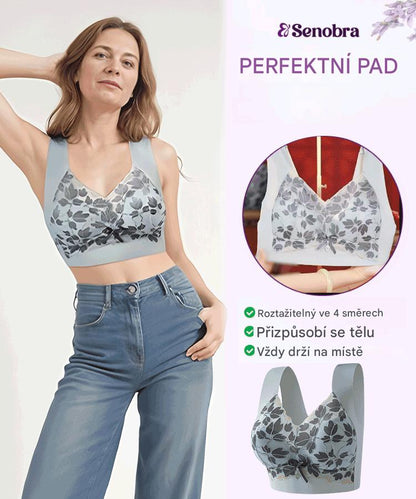 【Kupte 1 a získejte 2 zdarma】Velká krajková podprsenka M-4XL, bez ocelových kroužků, oslnivá záda, sexy a prodyšná, bezešvá, 【40-100 kg】