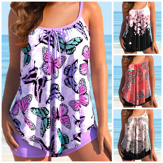 🌈🌴✨ 2024 Nové dvojdielne bikiny Plus Size s potlačou 3695546