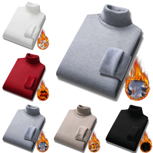 【🔥M-4XL】Pulover ușor de lux cu guler înalt din cașmir pentru bărbați, nou 2024, pulover business casual 