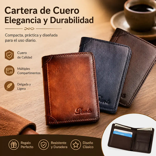 ✨ Nueva cartera antirrobo de cuero genuino para hombre