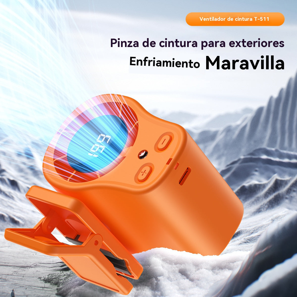 🔥Los productos más populares de 2026🔥Mini ventilador de alta velocidad con clip para la cintura, control de velocidad continuo multifuncional, ventilador de escritorio con clip.