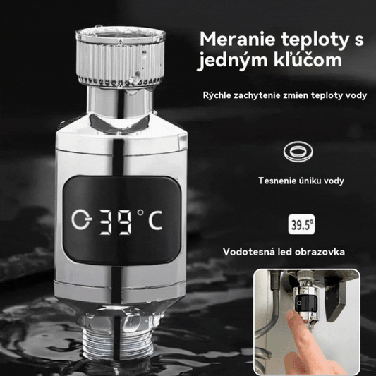 🔥🔥🚿Vodeodolný sprchový teplomer s LED displejom (Celzia)🌡️