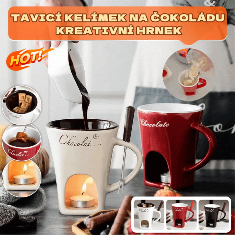 Keramická fondue sada 3 v 1 – na čokoládu, syr aj zmrzlinu. Dokonalé na sladké chvíle doma.