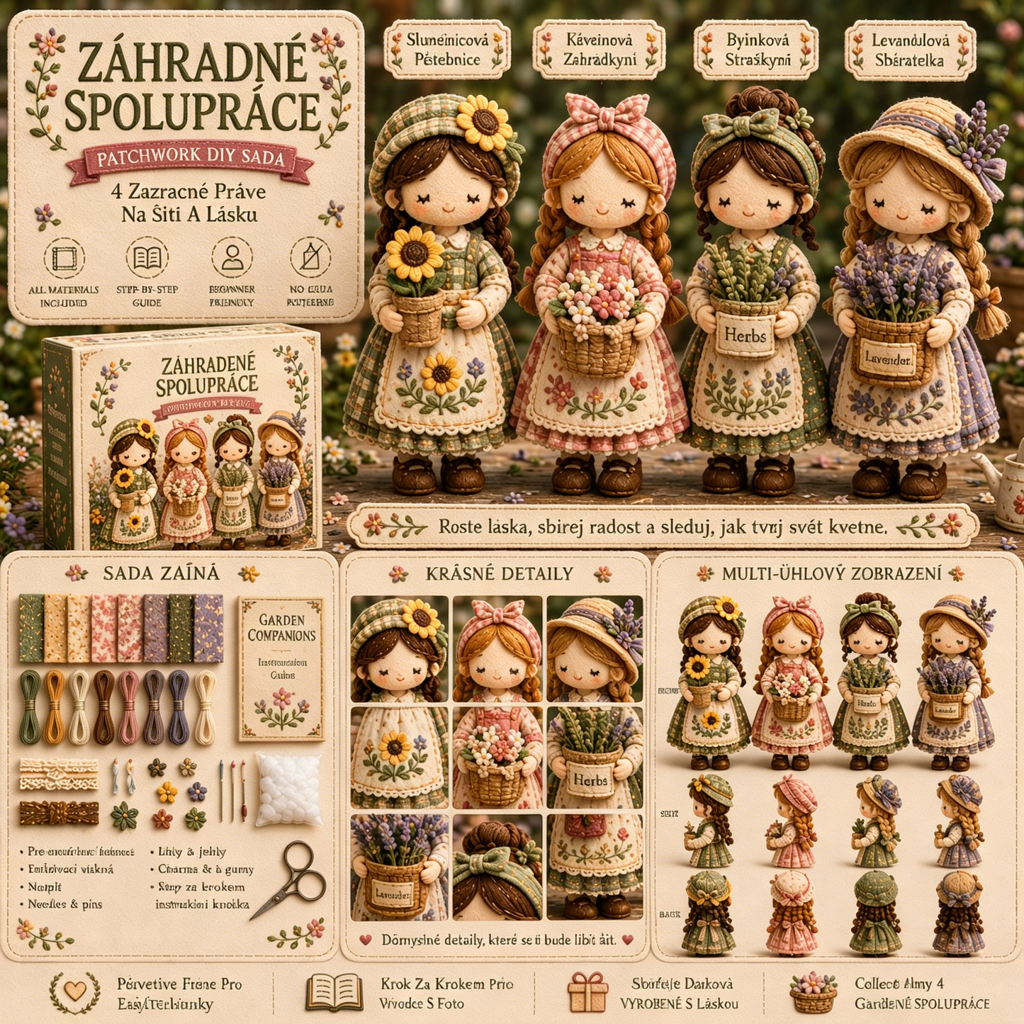 🎁Posledný deň: Využite zľavu 49 %! 🧵 Miniatúrna patchworková sada zo série Miniature World.