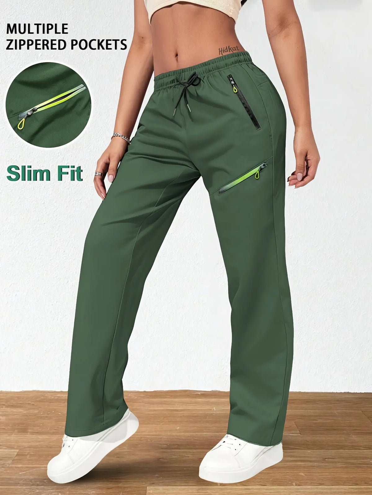 ⏳ 🔥 Pantalones cargo de mujer de pernera recta, con cintura elástica y 6 bolsillos, ideales para el trabajo, los viajes y el día a día 👖✨