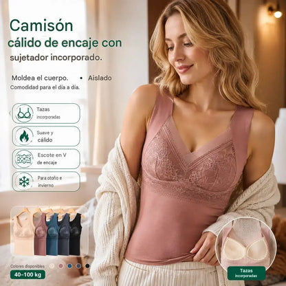 🔥Compra 1 y llévate 1 gratis❤️【L-4XL】Sujetador de encaje estilo camisola con un diseño de espalda exquisito; eleva y recoge eficazmente el busto para evitar la flacidez ✅【Recomendado por médicos】