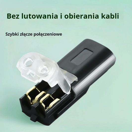🏆 Konektor wtykowy z dwoma kablami z zatrzaskiem blokującym