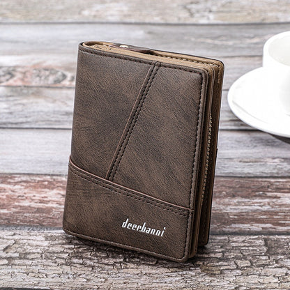 💥👛👍Cartera multiusos para hombre de piel auténtica con estilo retro.
