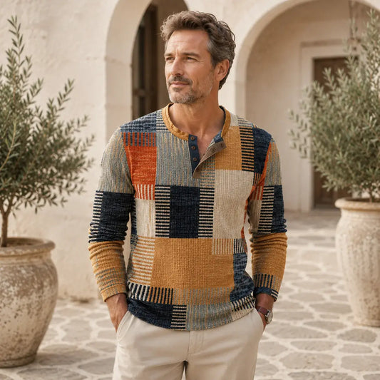 🏆【S–5XL】Novedad para otoño/invierno: una elegante prenda superior para hombre con diseño en contraste y un ajuste cómodo para tallas grandes.