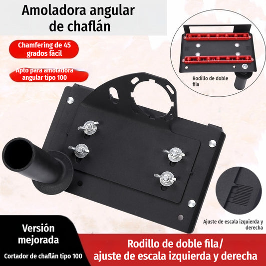 [Tipo 100] Herramienta de biselado + boquilla + manguera de agua --- Amoladora angular modelo 100 nueva con bisel. Cortador angular de 45 grados.