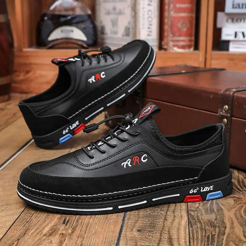 💯🔥【39-48】Los zapatos de negocios casuales para hombre están hechos de cuero impermeable y resistente a las manchas con una suela suave para un uso cómodo.