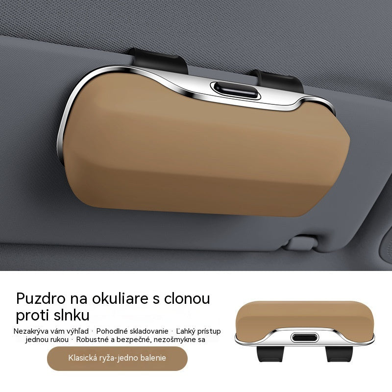 🕶️🚗Puzdro na okuliare do auta s slnečnou clonou ｜ Vhodné pre všetky vozidlá