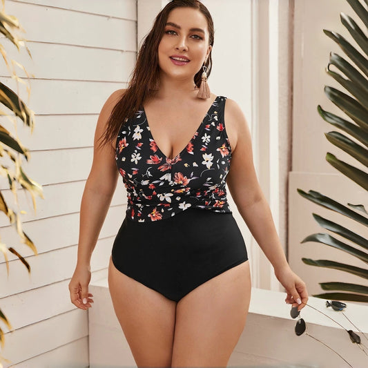 【XL-4XL】Alina | Bañador Entero Tallas Grandes 🌊👙 Mujer, Control de Abdomen & Estilo Verano
