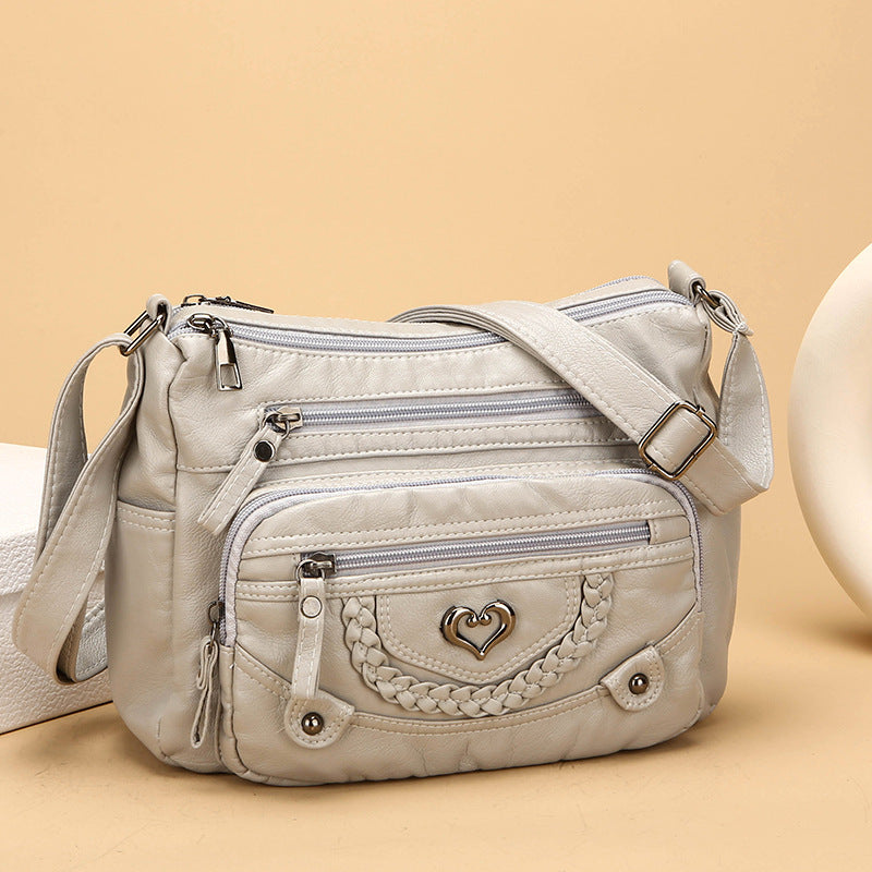 💐¡50% DE DESCUENTO! 🎁Bolso cruzado de PU suave para mujer – Múltiples bolsillos para una organización perfecta 👜🔑