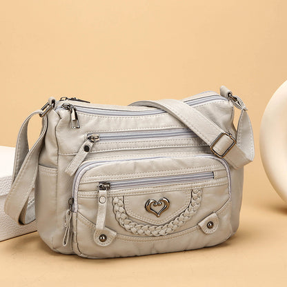 💐¡50% DE DESCUENTO! 🎁Bolso cruzado de PU suave para mujer – Múltiples bolsillos para una organización perfecta 👜🔑