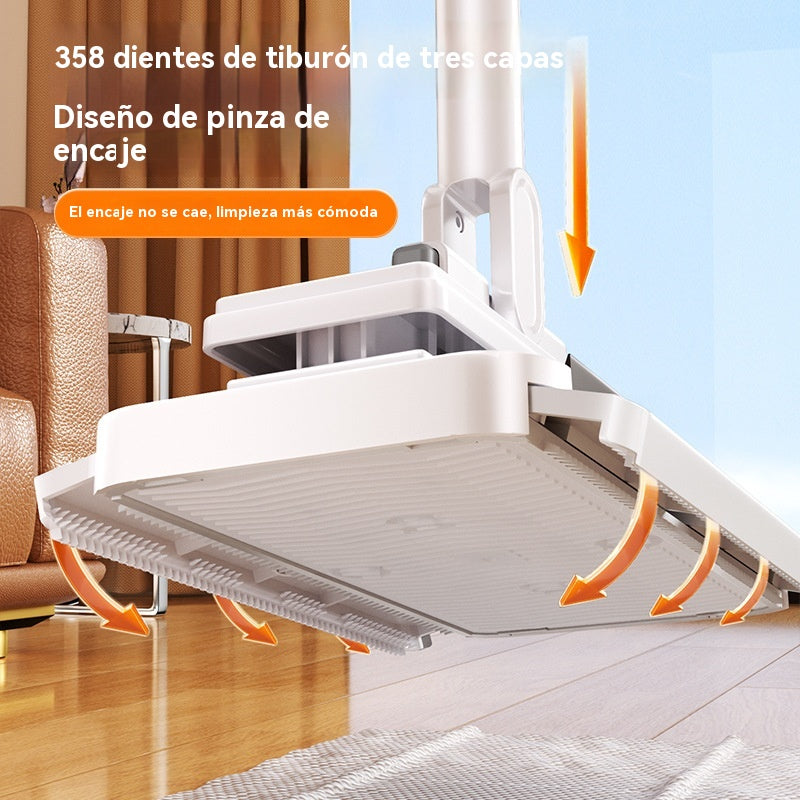 🔥【Set de 4】Trapeador multifuncional con clip de tela, nuevo trapeador doméstico que no requiere lavado