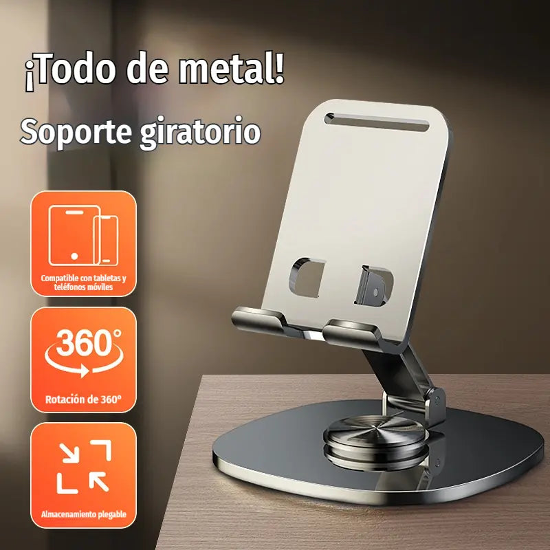 📢📢 50 % de descuento ✨ Soporte premium para teléfono móvil, totalmente metálico – base de escritorio con rotación de 360°