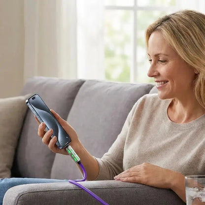 🌈¡Un solo cable, mayor comodidad! Cargador multifuncional con iluminación RGB