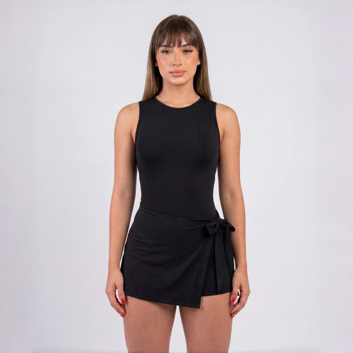Vestido mono básico sin mangas para mujer, estilo deportivo informal de verano.