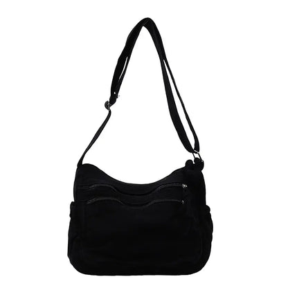 👜Oferta limitada: -55%✨Bolso bandolera de lona desgastada de gran capacidad: diseño con múltiples compartimentos con cremallera y correa ancha ajustable para el hombro.