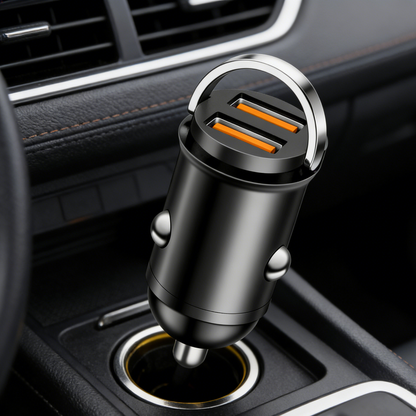 🚗🔋Compra1  y llévate 1 gratis🔥Anillo de metal, cargador de coche superrápido