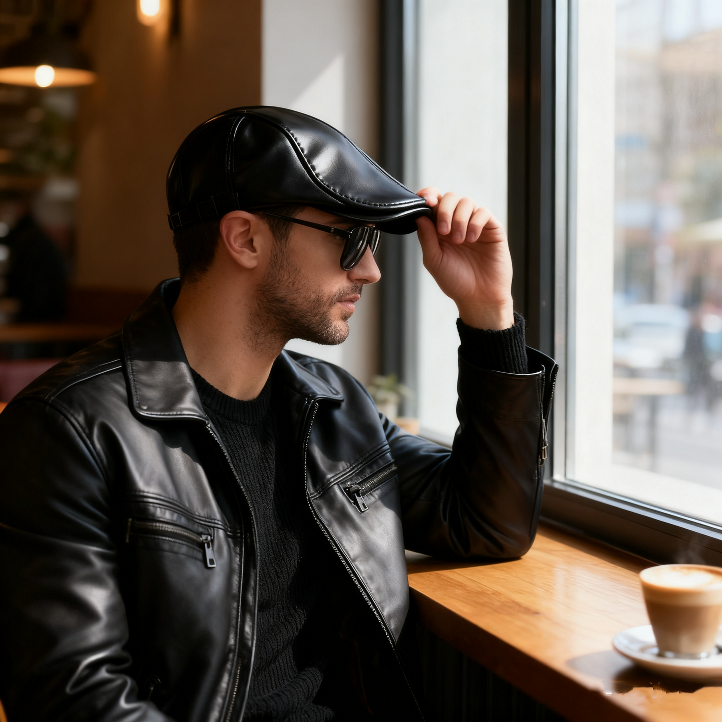 Nová jesenno-zimná baseballová čiapka z vrchnej kože | Pohodlná, teplá, štýlová a elegantná（56-58cm）