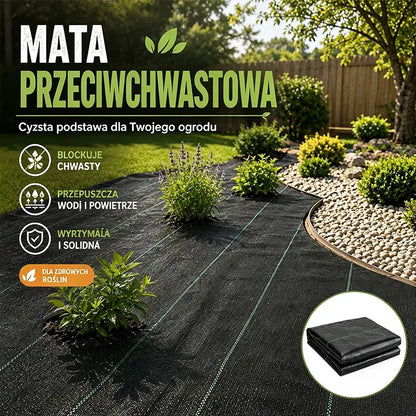 ☀️🌳 Manta Antihierba Resistente a los Rayos UV – Control Total de Malezas, Tejido Resistente para Jardines y Plantaciones 🌿