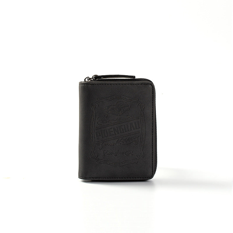 🔥🔥【Disponible en 4 colores】 Cartera de hombre de cuero genuino estilo retro, hecha a mano, con cremallera y ranura para varias tarjetas.