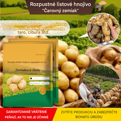 🥔🌱[10] Rozpustné listové hnojivo „Zázračný zemiak“  | Vhodné pre zemiaky, arašidy, sladké zemiaky, reďkovky, taro a cibuľu – podporuje rast koreňov a zvyšuje výnos