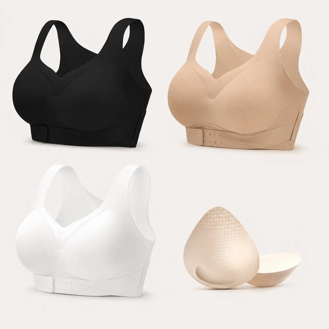 【✨Compra uno y llévate dos gratis - Paquete de 3 piezas】Sujetador moldeador para mujer, corrige la línea de la espalda💋