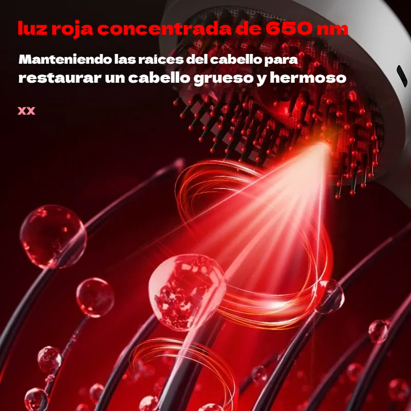 💆‍♀️ Peine de masaje con spray para cuero cabelludo, cepillo de vibración para peinado y cuidado del cabello en casa