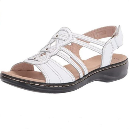 ☀️👡【35-43】Mäkké a pohodlné dámske kožené sandále na plochej podrážke, ideálne na každodenné nosenie.
